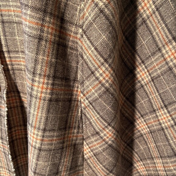 Brown Plaid Cape OSFM Academia Heritage Preppy English Countryside Western - Picture 6 of 8